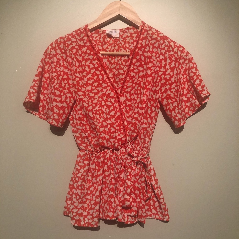 Sienna Sky faux wrap top